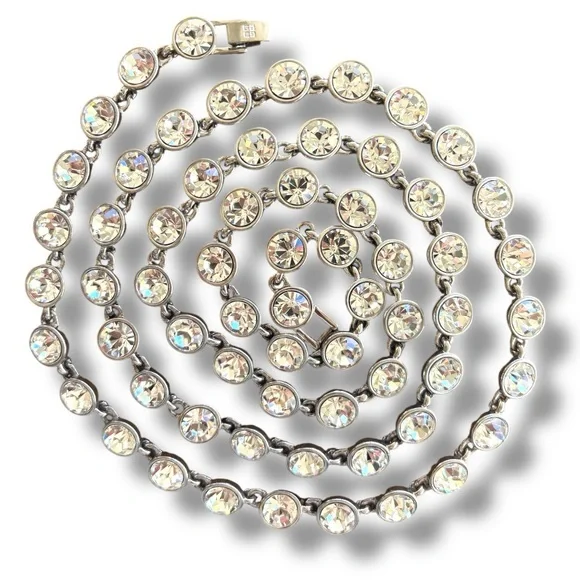 Givenchy Vintage Crystal Necklace - 36” - Picture 3 of 4